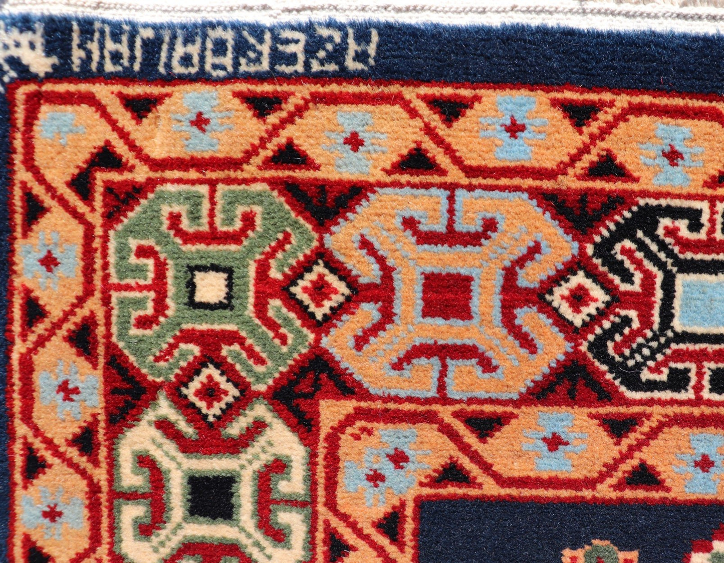 Tribal geometric medallion design vintage rug from Caucasus in multi - colors, Keivan Woven Arts / rug 10 - KE - 311, country of origin / type: Caucasus / Tribal, late 20th century Measures: 2'0 x 4'0 The vibrant reds, blues, and ivories that decorate ... - Keivan Woven Arts10 - KE - 311 - 1259Rug
