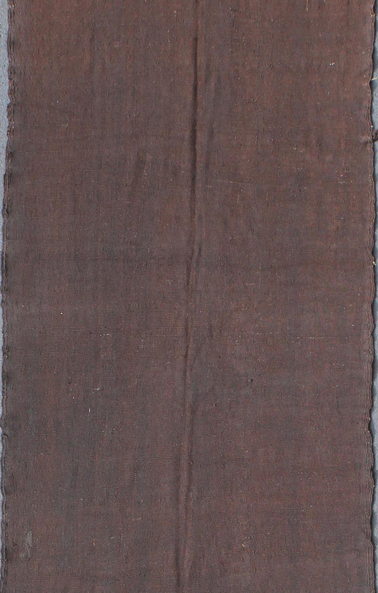 Very Long and Wide Moroccan Kilim Gallery Runner in Solid Brown Moroccan Kilim Runner with Fringe Detail, Keivan Woven Arts / rug 13 - 0402, country of origin / type: Morocco / Moroccan, circa Mid - 20th century. Measures: 6'1 x 20'4. ... - Keivan Woven Arts13 - 0402 - 4188Rug