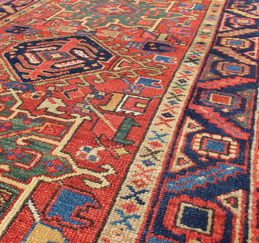 keivan Woven Arts, Antique Persian Karadjeh Rug with Three Tribal Medallions in Multi - Colors Antique Persian Karadjeh rug with three tribal medallions in multi - colors, rug 13 - 0506, country of origin / type: Iran / Karadjeh, circa 1920 This e... - Keivan Woven Arts13 - 0506 - 4216