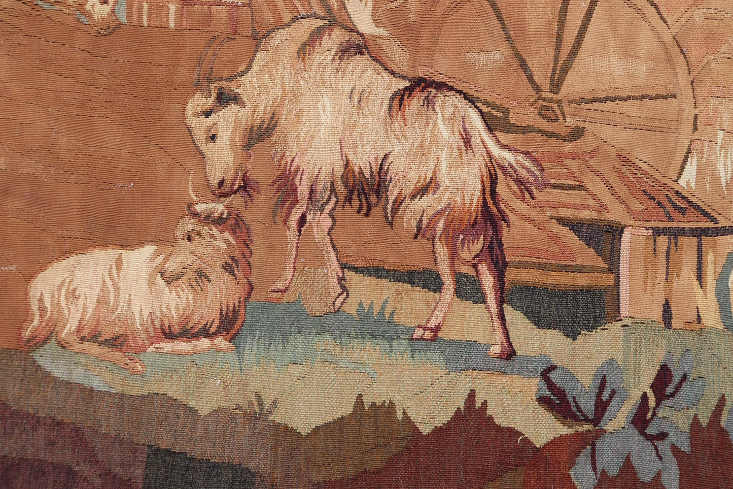 19th Century Antique French Verdure Tapestry with a Countryside Scene. 19th Century Antique French Verdure Tapestry with a Countryside Scene. Rug 16 - 1206, This enchanting antique verdure tapestry beautifully illustrates a Countryside Scene with... - Keivan Woven Arts16 - 1206 - 8135Rug