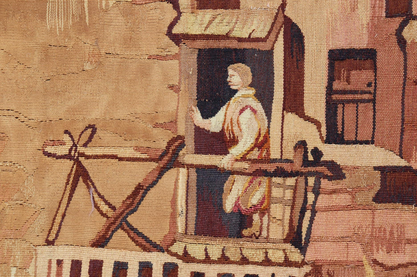 19th Century Antique French Verdure Tapestry with a Countryside Scene. 19th Century Antique French Verdure Tapestry with a Countryside Scene. Rug 16 - 1206, This enchanting antique verdure tapestry beautifully illustrates a Countryside Scene with... - Keivan Woven Arts16 - 1206 - 8135Rug