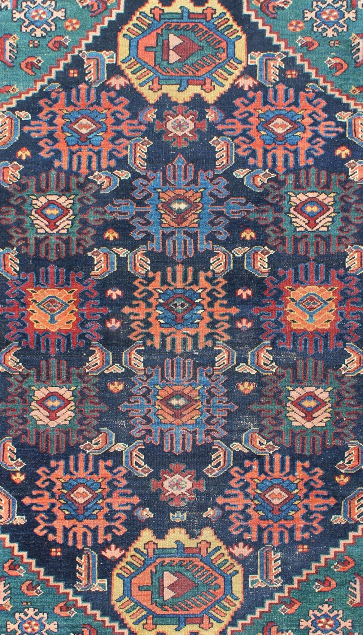 Antique Persian Malayer Carpet with Colorful, All - Over Sub - Geometric Design. rug 17 - 0601, country of origin / type: Iran / Malayer, circa 1910. This magnificent antique Persian Malayer carpet bears a beautiful, all - over sub - geometric design paired ... - Keivan Woven Arts17 - 0601 - 8559Rug