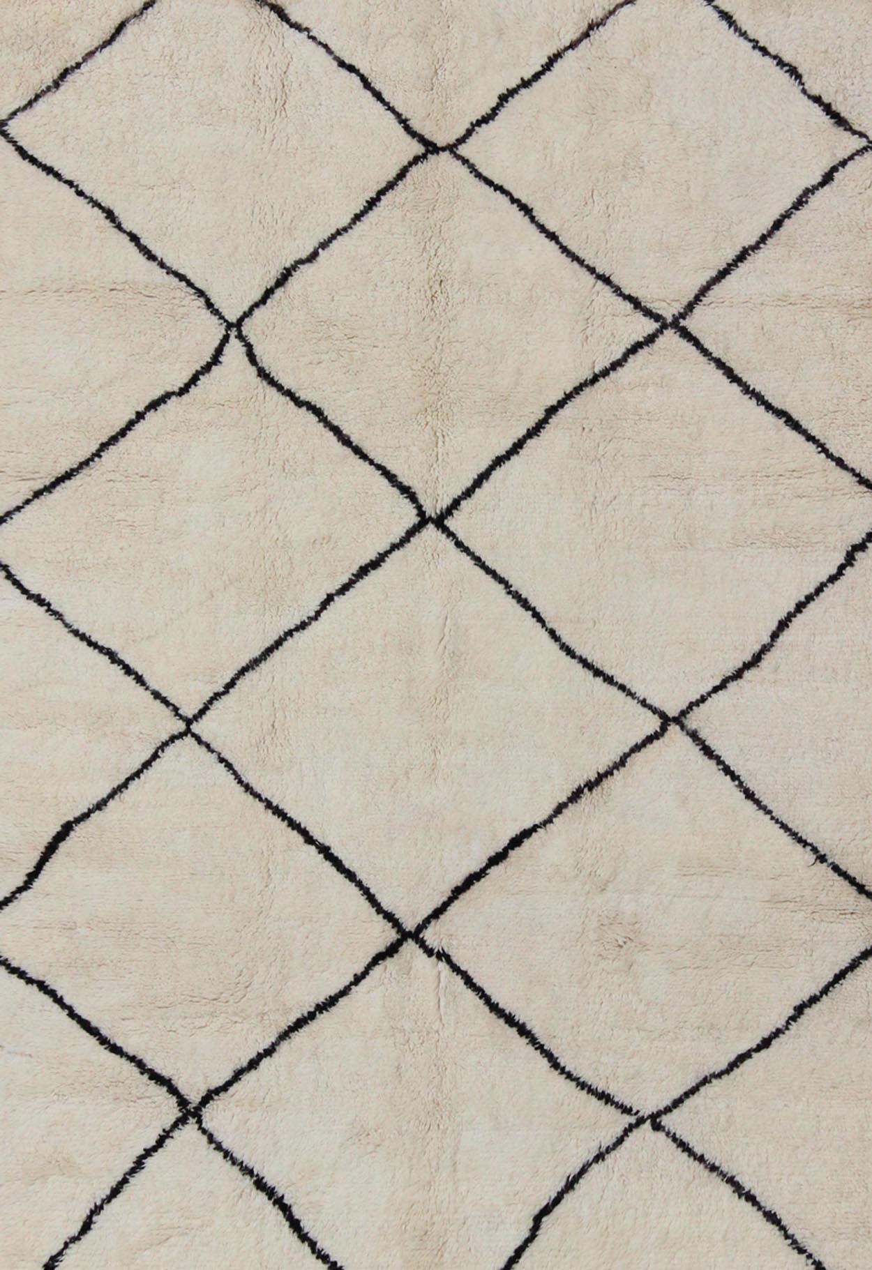Keivan Woven Arts, Contemporary/Modern Moroccan Rug Vintage with Brown and Ivory Diamond Pattern Contemporary/Modern Moroccan rug vintage with brown and ivory diamond pattern, rug 17 - 0901, country of origin / type: Morocco / Moroccan, circa ... - Keivan Woven Arts17 - 0901 - 8865Rug