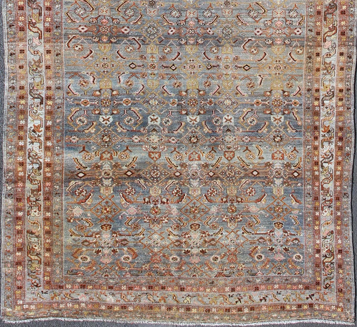 Antique Persian Hamedan runner with all - over Sub - Geometric Medallion Design, rug 17 - 1104, country of origin / type: Iran / Hamedan, circa 1910 This antique Persian Hamedan gallery rug (circa early 20th century) features a unique blend of colors ... - Keivan Woven Arts17 - 1104 - 9254Rug