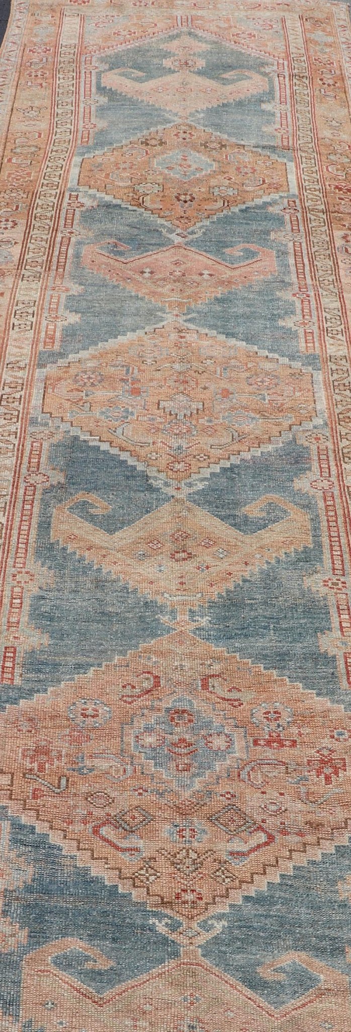 Antique Persian Kurdish Runner With Large Tribal Medallion Design. Keivan Woven Arts, 19 - 0106, country of origin / type: Iran / Kurdish, circa 1900. Measures: 3'7 x 14'3 This antique Kurdish tribal rug was woven by Kurdish weavers in west... - Keivan Woven Arts19 - 0106 - 11110Rug