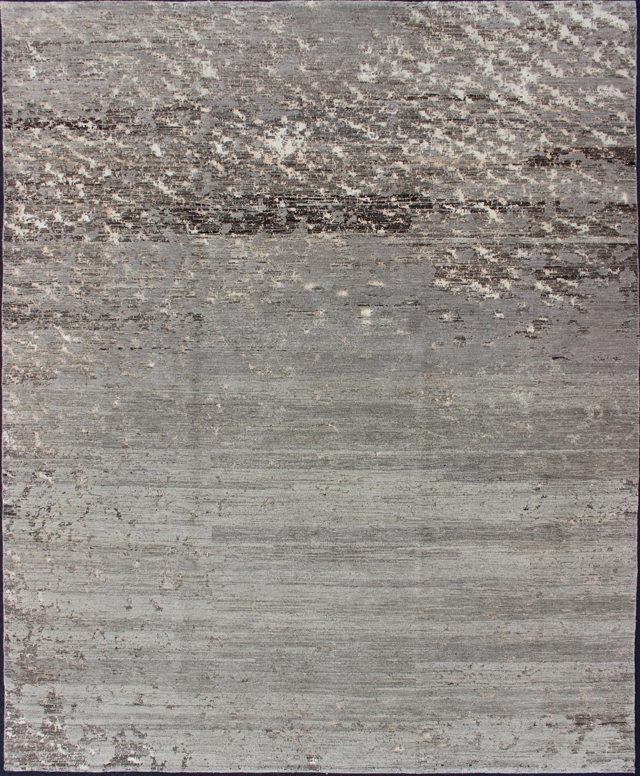 Finely Woven Wool and Silk Modern Rug from Nepal by Keivan Woven Arts Rug 19 - 0837, Keivan Woven Arts / country of origin / type: Nepal / Modern This Tibetan rug, made in Nepal was woven with wool and silk and features a modern design rendered in... - Keivan Woven Arts19 - 0837 - 11689
