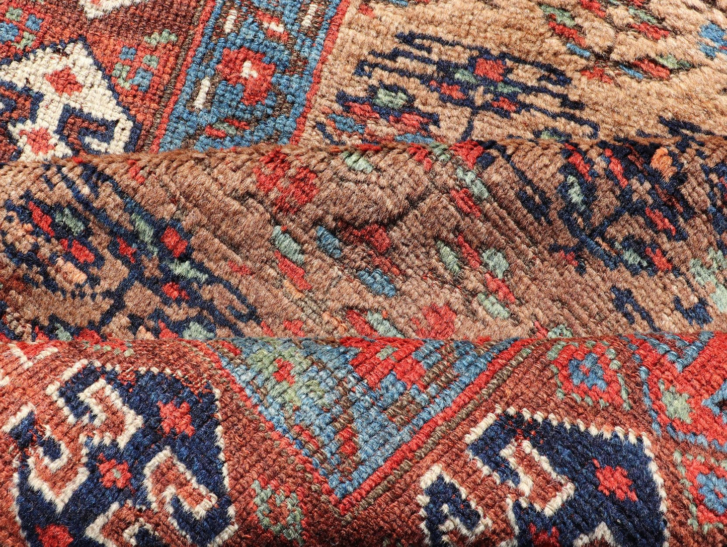 Antique Kurdish Tribal Runner in All - Over Geometric Design Geometric design antique Kurdish runner, rug / 1912 - 123. Kurdish rug This antique Kurdish runner piece features an geometric pattern, with colors ranging from soft rusty red, gorgeous... - Keivan Woven Arts1912 - 123 - 12257Rug