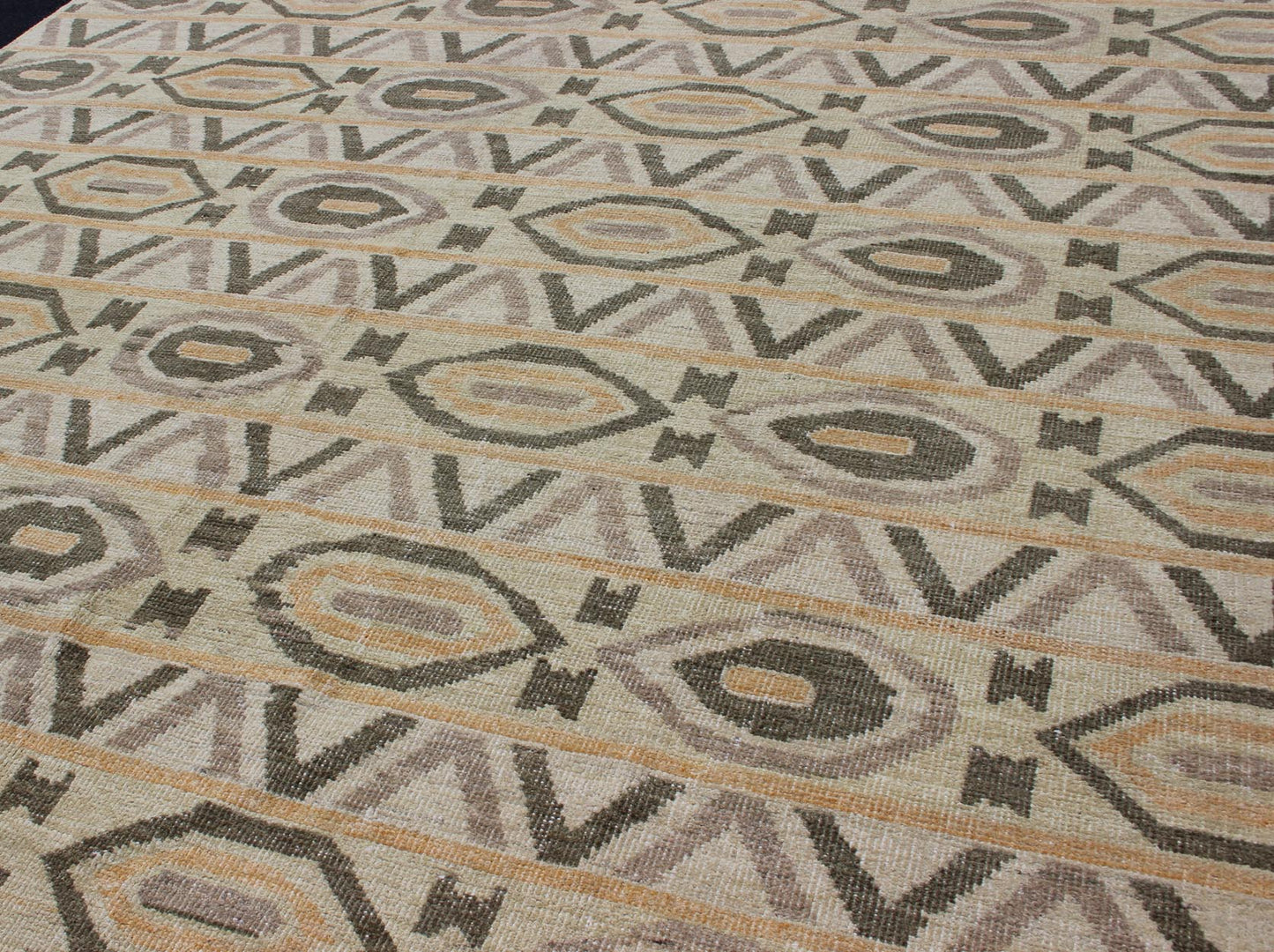 Tribal Modern Rug With All - Over Pattern by Keivan Woven Arts. rug 1912 - 261 country of origin / type: Afghan / Tribal / Keivan Woven Arts. Measures: 8'1 x 9'7. This tribal rug with a modern design rendered in an all over modern pattern, features ... - Keivan Woven Arts1912 - 261 - 12321Rug