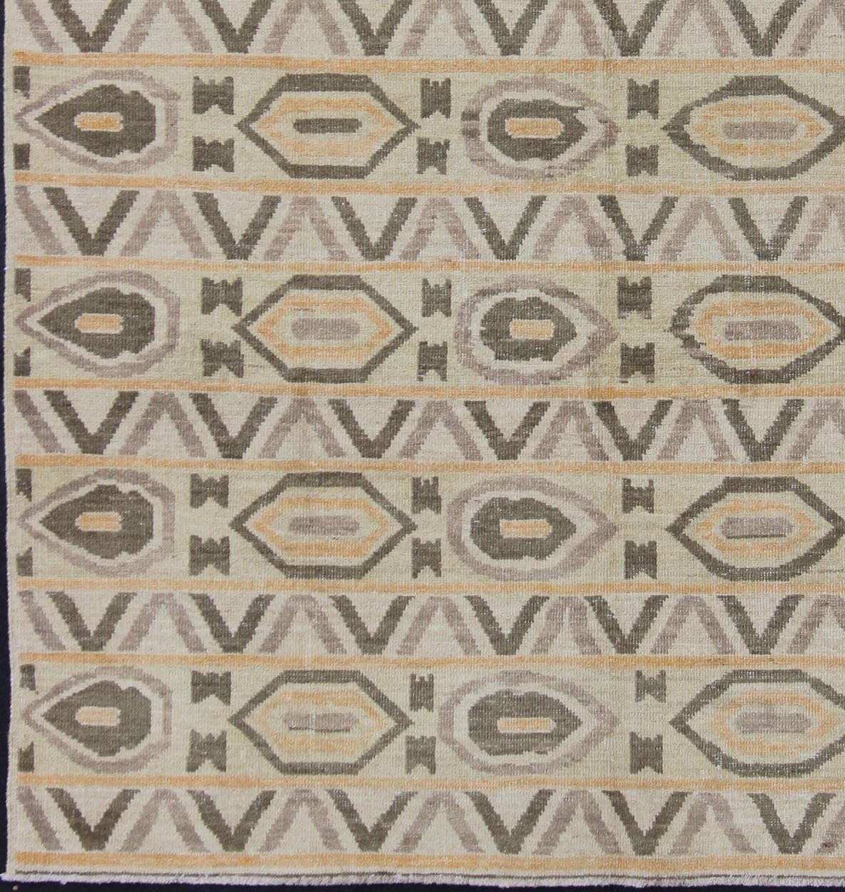Tribal Modern Rug With All - Over Pattern by Keivan Woven Arts. rug 1912 - 261 country of origin / type: Afghan / Tribal / Keivan Woven Arts. Measures: 8'1 x 9'7. This tribal rug with a modern design rendered in an all over modern pattern, features ... - Keivan Woven Arts1912 - 261 - 12321Rug