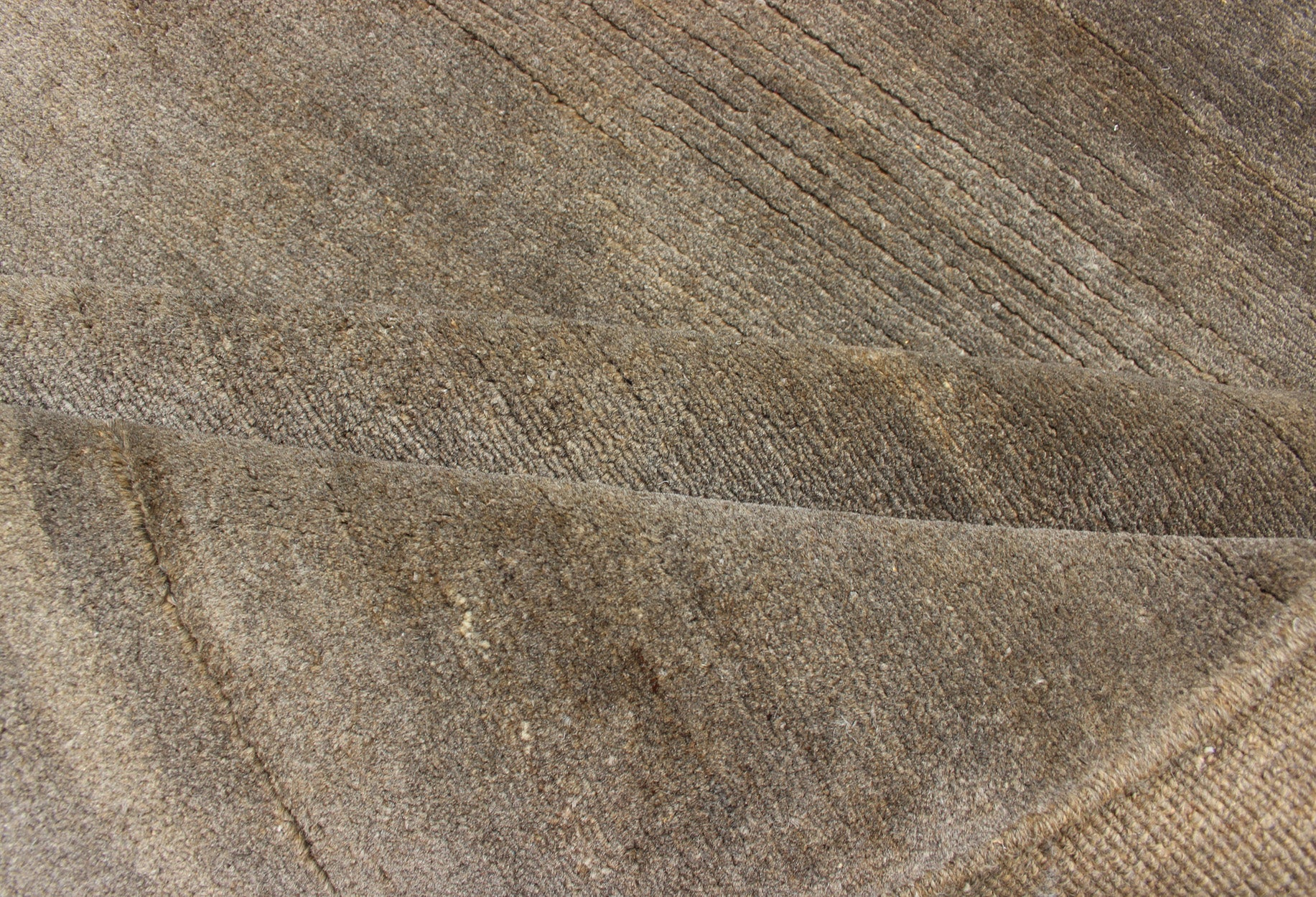 Modern Rug in Neutral Tones With Subdued Design by Keivan Woven Arts. Keivan Woven Arts / rug 1912 - 274, country of origin / type: Afghanistan. Measures: 8'3 x 9'10. The subdued design of this piled rug makes it perfect for modern and casual inte... - Keivan Woven Arts1912 - 274 - 12843Rug