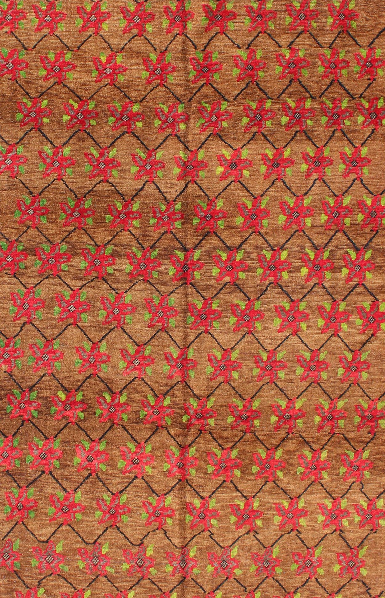 Turkish Oushak Runner with Poinsettia Design Set Atop Light Brown Background
Poinsettia Design Oushak Turkish Rug with Flowers
rug/tu-mtu-3316, origin/turkey
This unique Turkish Oushak features an all-over design of vibrant poinsettias...