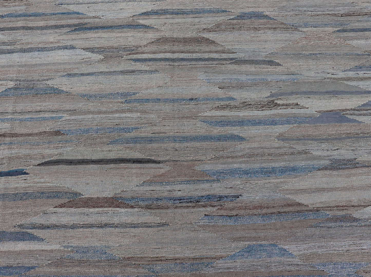 Neutrals, Charcoal, Gray and Brown Diamond Afghan Modern Kilim Geometric Design Modern and casual flat - woven Kilim rug in charcoal, gray, blue and brown diamond Afghan Modern Kilim Geometric design. Keivan Woven Arts , Rug AFG - 131, country of or... - Keivan Woven ArtsAFG - 131 - 15813Rug