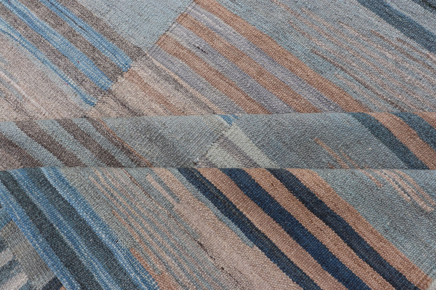 Multicolor paneled Flat - Weave Kilim Rug with Modern Design Casual Kilim rug, flat - weave in modern design with soft colors, Keivan Woven Arts/ rug /AFG - 24169, country of origin / type: Afghanistan / Kilim Measures: 8 x 9'6 Colorful fl... - Keivan Woven ArtsAFG - 24169 - 15851Rug