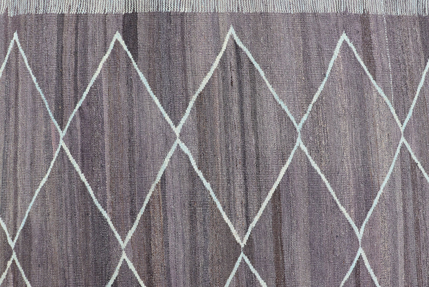 Modern Design Flat - Weave Kilim Rug in D. Purple Brown and Lt. Blue Green Colors. Large Modern flat - weave Fine Kilim rug in shades of Dark Purple, Brown and Light Blue Green highlights. Keivan Woven Arts / rug AFG - 27634, country of origin / type... - Keivan Woven ArtsAFG - 27634 - 13974Rug