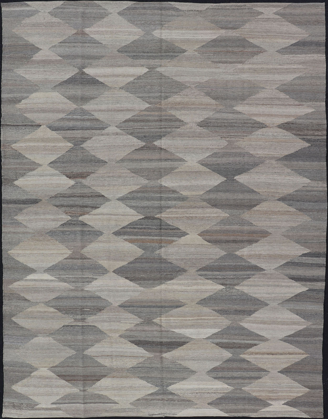 Large Pattern with All - Over Modern Design Flat - Weave Kilim in Natural Tones Flat - weave Kilim rug with multi colors, Keivan Woven Arts rug AFG - 27652, country of origin / type: Afghanistan / Kilim The design of this Kilim rug makes it perf... - Keivan Woven ArtsAFG - 27652 - 15584Rug