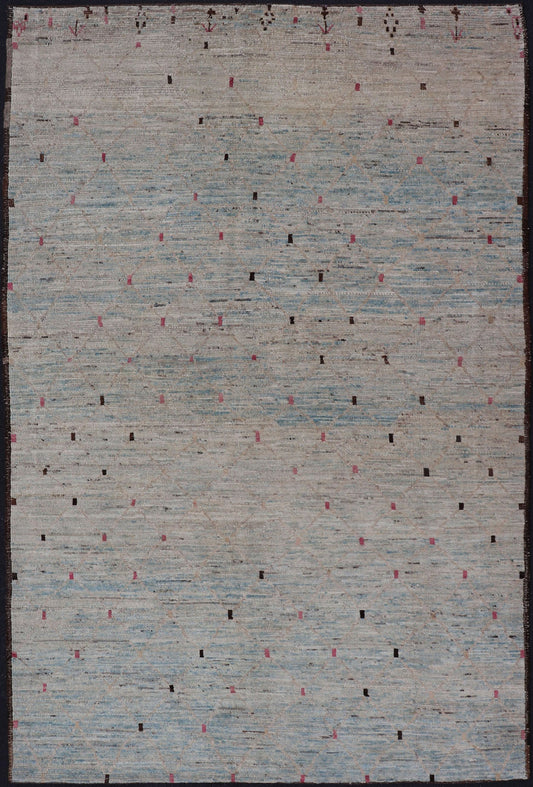 Modern Afghanistan Rug with All - Over Modern Pattern Neutral tone rug with allover modern design, Keivan Woven Arts / rug AFG - 29165, country of origin / type: Afghanistan The subdued design of this piled rug makes it perfect for modern and... - Keivan Woven ArtsAFG - 29165 - 15587Rug
