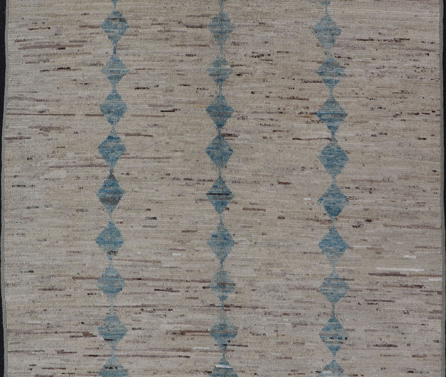 Casual Modern Rug in Creams and Blue Tones and Minimalist Design Rug with Casual Modern design, rug AFG - 33330,Keivan Woven Arts / country of origin / type: Afghanistan / Moroccan tribal, modern casual Neutral tone rug. The Minimalist desi... - Keivan Woven ArtsAFG - 29205 - 15885Rug