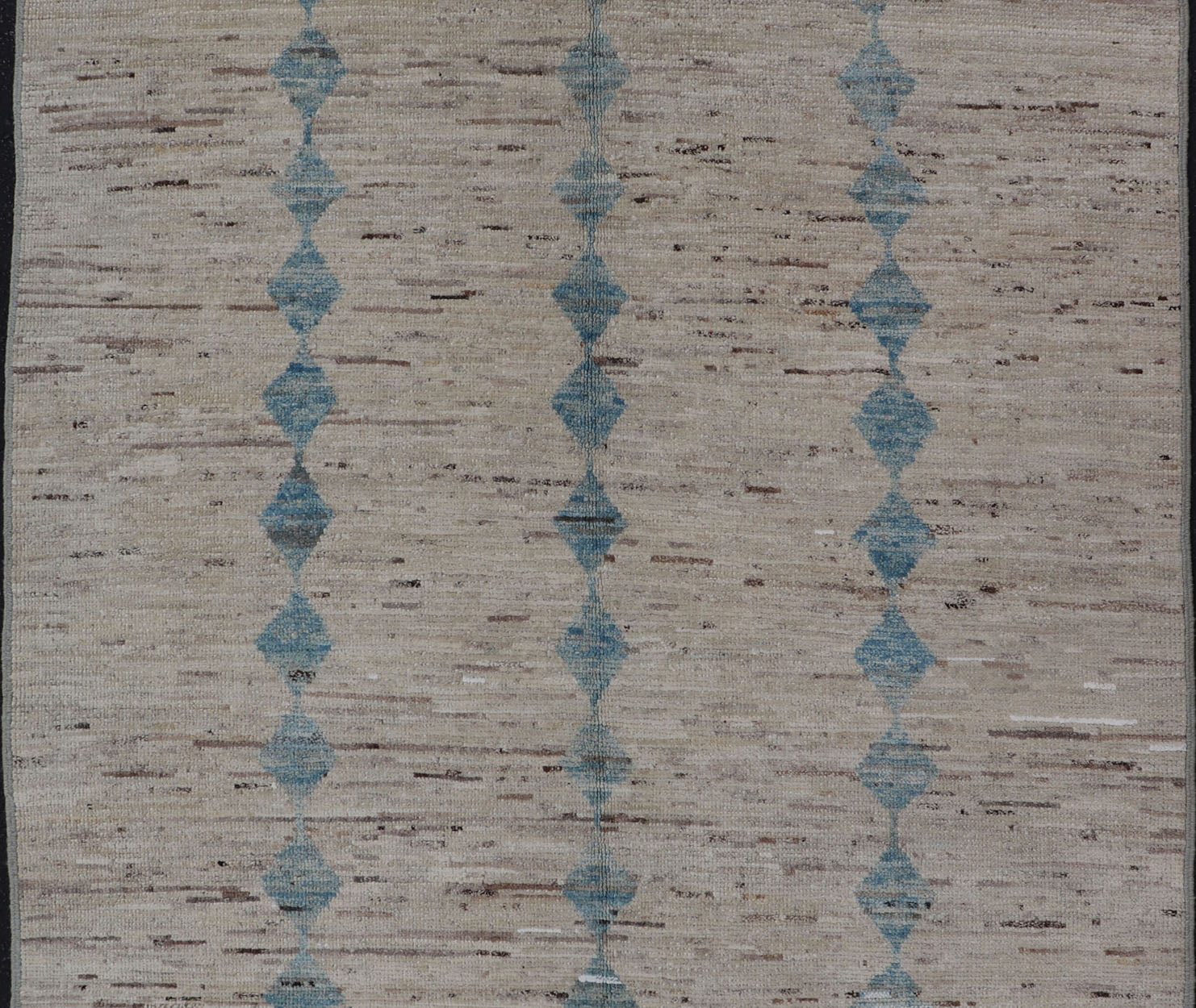 Casual Modern Rug in Creams and Blue Tones and Minimalist Design Rug with Casual Modern design, rug AFG - 33330,Keivan Woven Arts / country of origin / type: Afghanistan / Moroccan tribal, modern casual Neutral tone rug. The Minimalist desi... - Keivan Woven ArtsAFG - 29205 - 15885Rug