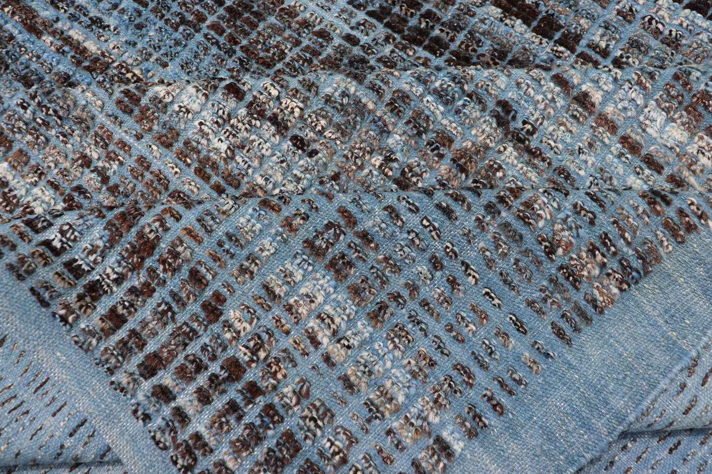 Modern Casual Afghanistan with Hi - Low Textured Rug in Blue & Charcoal Colors. Afghanistan made rug in Various blues and charcoal colors in hi - low texture and free - flowing tribal design, rug AFG - 30452, country of origin / type: Afghanistan / Modern ... - Keivan Woven ArtsAFG - 30452 - 15681Rug