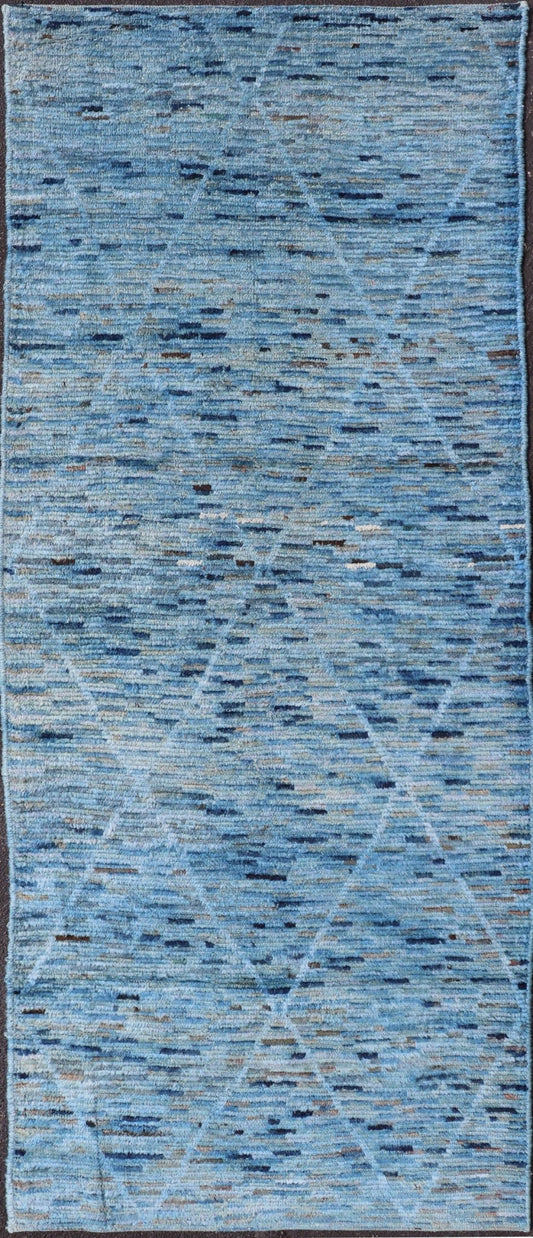 Multi Color Diamond Afghan Modern Casual Gallery Rug Geometric Design Modern and casual Gallery Runner Neutrals, charcoal, gray, blue and brown diamond Afghan Modern rug Geometric design. Keivan Woven Arts / Rug AFG - 31251, country of origin / ty... - Keivan Woven ArtsAFG - 31251 - 15689Rug