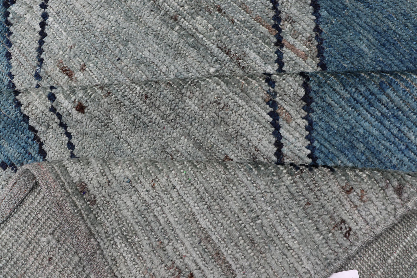 Modern Casual Design Tribal Rug with Diamond Pattern in Green, Blue, and Brown Blue, green, andbrown rug with modern casual design and natural wool, Keivan Woven Arts / rug AFG - 31855, country of origin / type: Afghanistan / Modern This cl... - Keivan Woven ArtsAFG - 31855 - 15911Rug