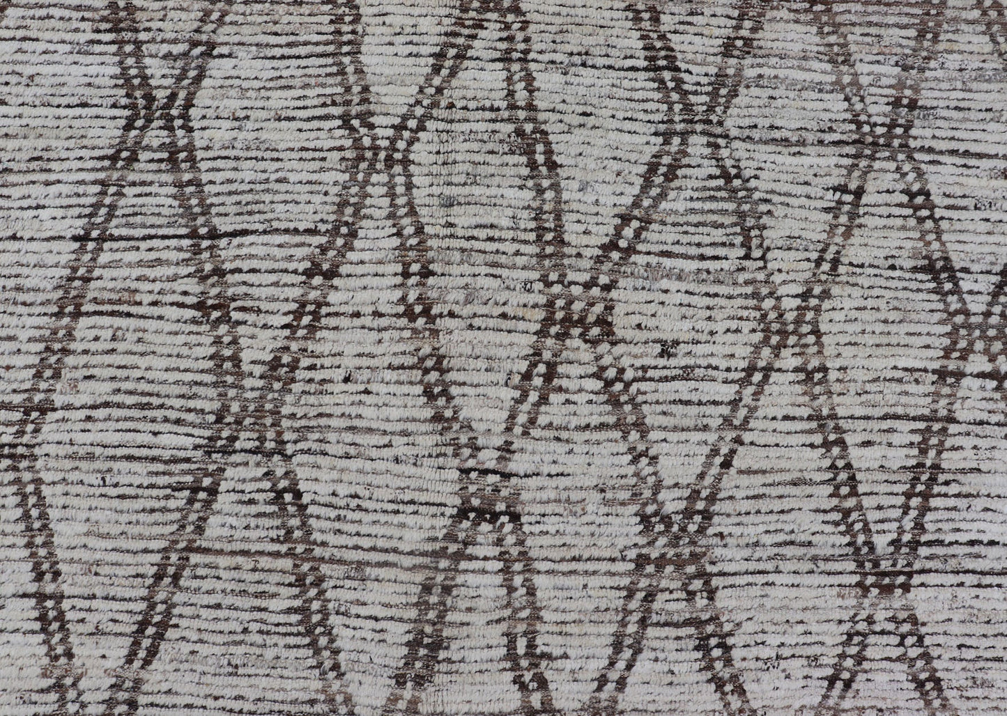 Tribal Moroccan with Intricate Diamond Pattern in White and Earth Tones Cream andbrown rug with modern casual design and natural wool. Keivan Woven Arts / rug AFG - 31889, country of origin / type: Afghanistan / Modern, Measures: 9'2 x 11'4. ... - Keivan Woven ArtsAFG - 31889 - 15705Rug