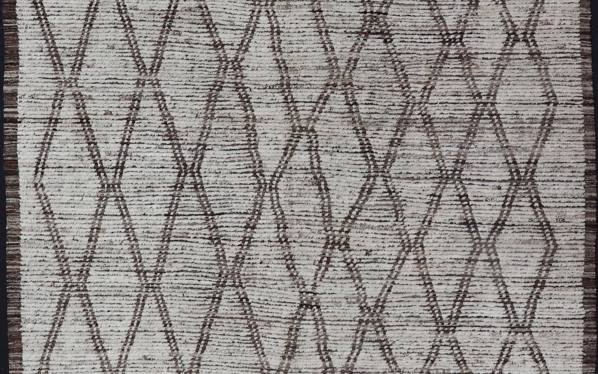 Tribal Moroccan with Intricate Diamond Pattern in White and Earth Tones Cream andbrown rug with modern casual design and natural wool. Keivan Woven Arts / rug AFG - 31889, country of origin / type: Afghanistan / Modern, Measures: 9'2 x 11'4. ... - Keivan Woven ArtsAFG - 31889 - 15705Rug