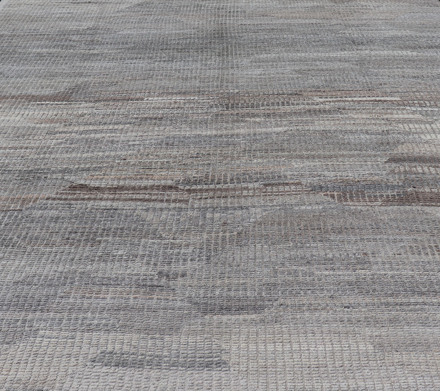 Casual Modern Rug in Neutral and Silver Gray Tones with Subdued Design Neutral tone rug with casual modern free - flowing design. Keivan Woven Arts / rug AFG - 36092, country of origin / type: Afghanistan / Casual modern design/ modern casual ... - Keivan Woven ArtsAFG - 36092 - 5748 - 16706Rug