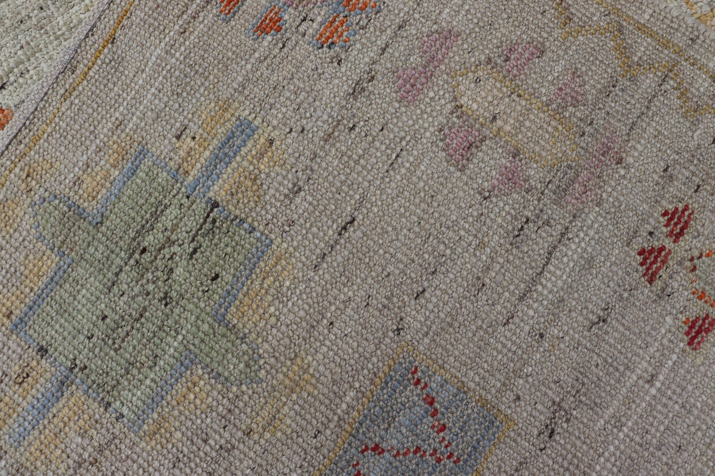 Modern Casual Piled Runner in Color and Minimalist Modern Tribal Design Modern piled runner with ivory/creamy background color and variation of vivid accent colors, rug AFG - 36090, Keivan Woven Arts country of origin / type: Afghanistan / Piled, ... - Keivan Woven ArtsAFG - 36094 - 5944 - 16718Rug