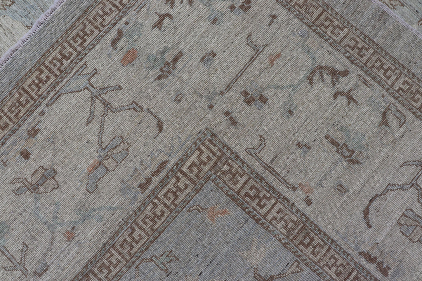 Large All - Over Design Khotan Rug in Gray Blue, Light Brown, Ivory & Taupe Large Khotan Rug with all over Pomegranate Design. Keivan Woven Arts / rug AFG - 36096, country of origin / type: Afghanistan / Khotan This Khotan features an all ove... - Keivan Woven ArtsAFG - 36096 - 5131 - 16730Rug