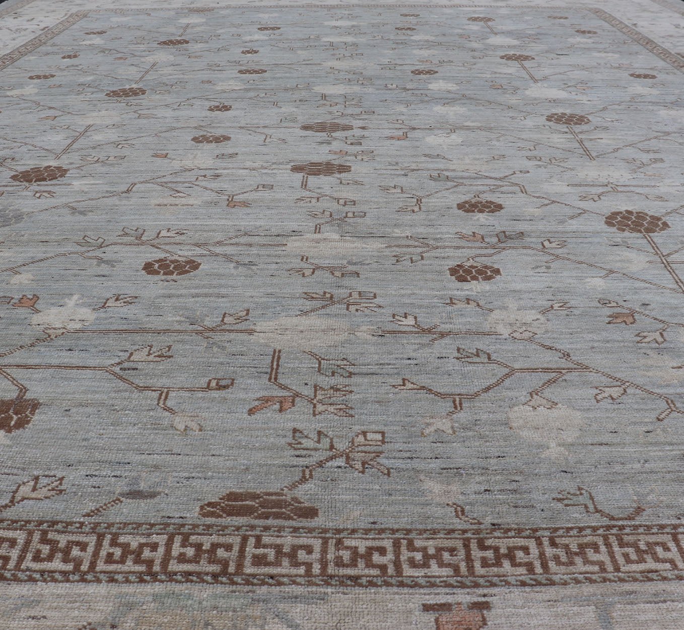Large All - Over Design Khotan Rug in Gray Blue, Light Brown, Ivory & Taupe Large Khotan Rug with all over Pomegranate Design. Keivan Woven Arts / rug AFG - 36096, country of origin / type: Afghanistan / Khotan This Khotan features an all ove... - Keivan Woven ArtsAFG - 36096 - 5131 - 16730Rug