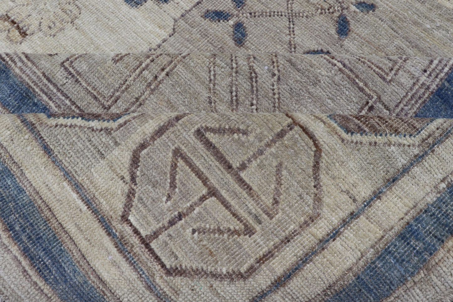 Khotan Design Rug with Geometric Medallions in Royal Blue and Cream Khotan Design Rug with Geometric Medallions in Royal Blue and Ivory, Geometric Khotan rug AFG - 36099, Keivan Woven Arts / country of origin / type: Afghanistan / Khotan T... - Keivan Woven ArtsAFG - 36099 - 5625 - 16742Rug