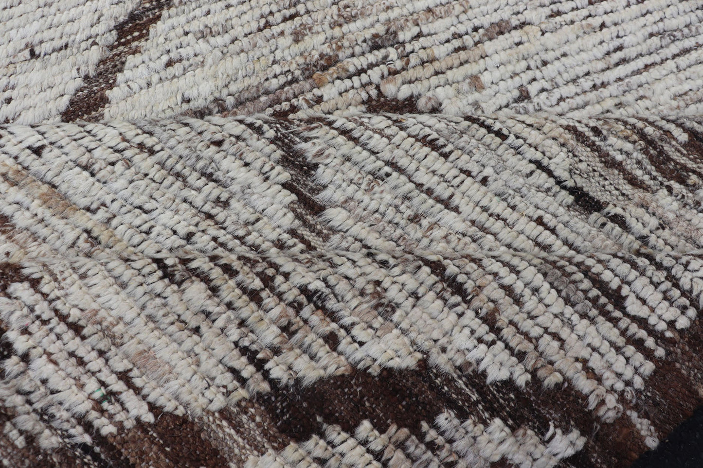 Modern Hand Knotted Runner in All - Over Design in Brown Color & Cream Background Cream and brown variegated tribal design modern runner, Keivan Woven Arts / rug AFG - 36127, country of origin / type: Afghanistan / Modern, condition: new. Thi... - Keivan Woven ArtsAFG - 36127 - 5881 - 16832Rug