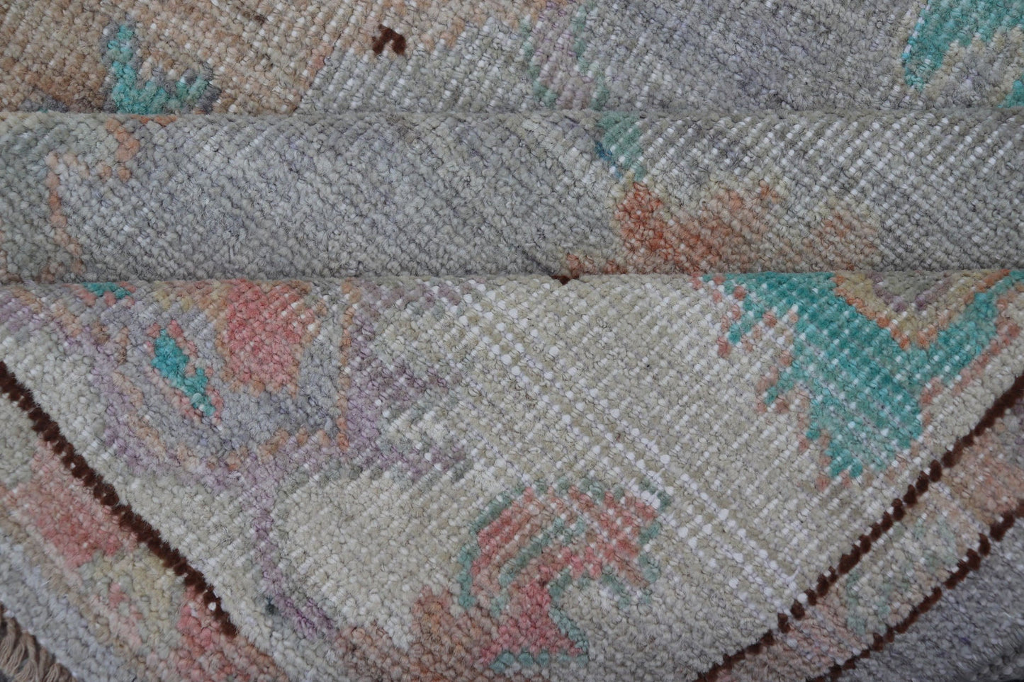 Measures: 4'2 x 6'0 Afghan Keivan Woven Art Oushak with Soft Floral Motifs on Light Cream Background. Keivan Woven Arts; rug AFG - 39441 Country of Origin: Afghanistan Type: Oushak Design: Floral. This grandiose Oushak features a showcasing i... - Keivan Woven ArtsAFG - 39441 - 18221Rug