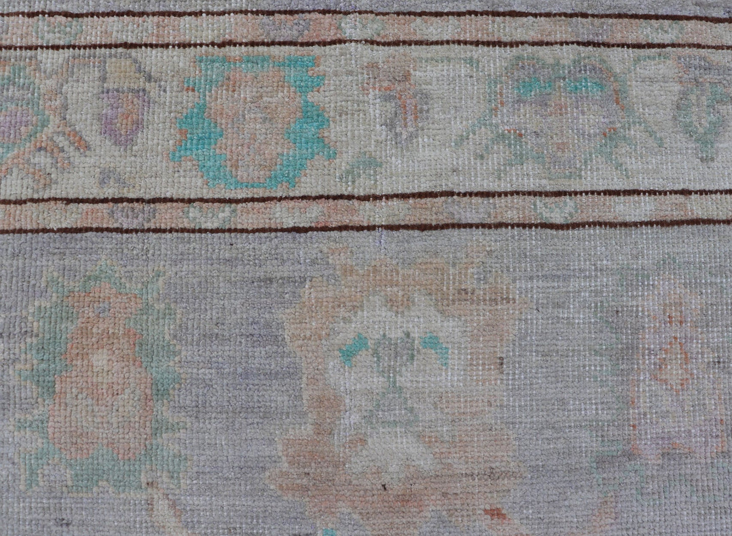 Measures: 4'2 x 6'0 Afghan Keivan Woven Art Oushak with Soft Floral Motifs on Light Cream Background. Keivan Woven Arts; rug AFG - 39441 Country of Origin: Afghanistan Type: Oushak Design: Floral. This grandiose Oushak features a showcasing i... - Keivan Woven ArtsAFG - 39441 - 18221Rug