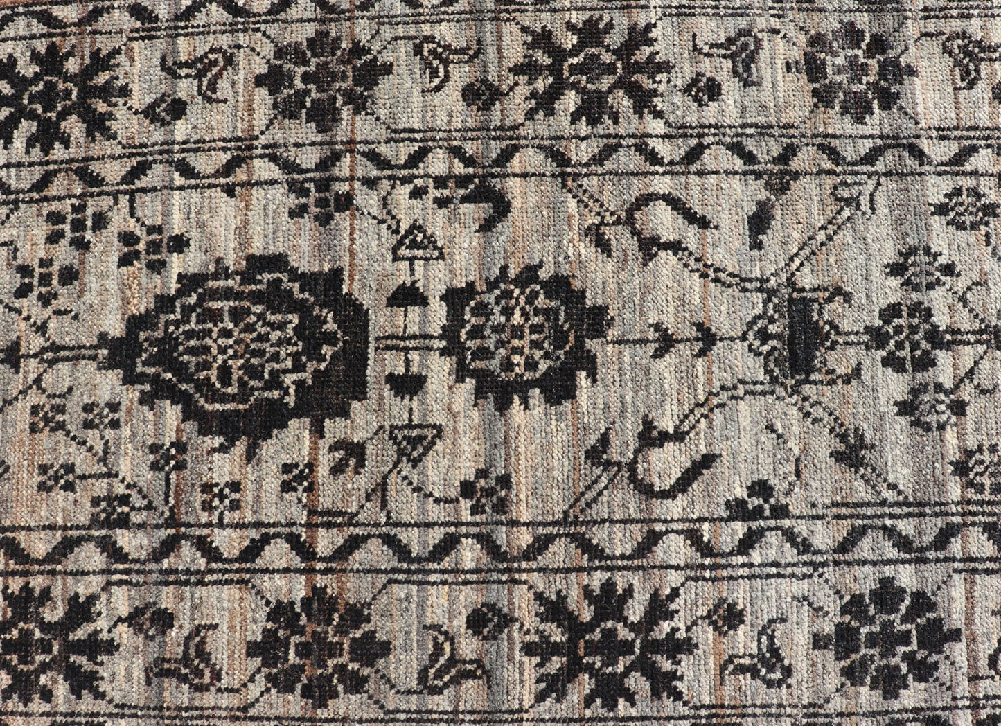 Measures: 3'2 x 9'8 Oushak Designed Runner by Keivan Woven Arts in Wool with Sub - Geometric Design. Keivan Woven Arts; rug AFG - 39462, country of origin / type: Afghanistan / Modern Casual, circa Early - 21th century. This modern casual tribal ... - Keivan Woven ArtsAFG - 39462 - 18263Rug