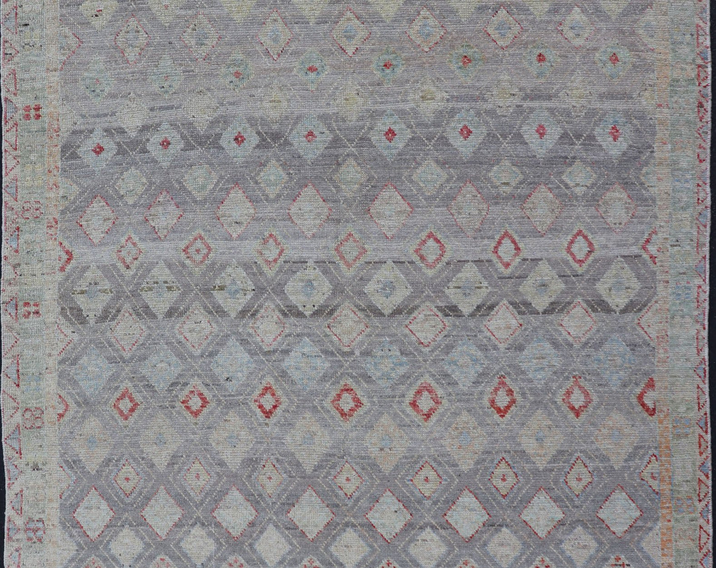 Measures: 6'4 x 9'6 Modern Afghan Tribal Rug by Keivan Woven Arts in Wool with Sub - Geometric Design. Modern Casual Tribal Rug, Keivan Woven Arts / rug AFG - 39465, country of origin / type: Afghanistan / Modern Casual, circa Early - 21th Century. ... - Keivan Woven ArtsAFG - 39465 - 18275Rug