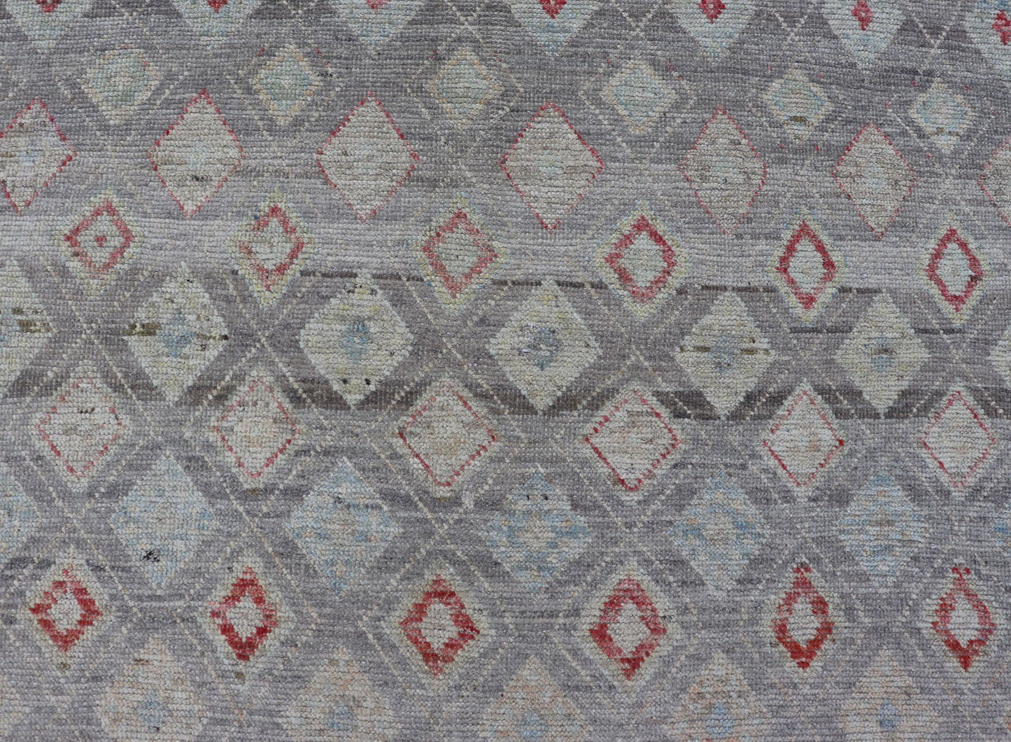 Measures: 6'4 x 9'6 Modern Afghan Tribal Rug by Keivan Woven Arts in Wool with Sub - Geometric Design. Modern Casual Tribal Rug, Keivan Woven Arts / rug AFG - 39465, country of origin / type: Afghanistan / Modern Casual, circa Early - 21th Century. ... - Keivan Woven ArtsAFG - 39465 - 18275Rug