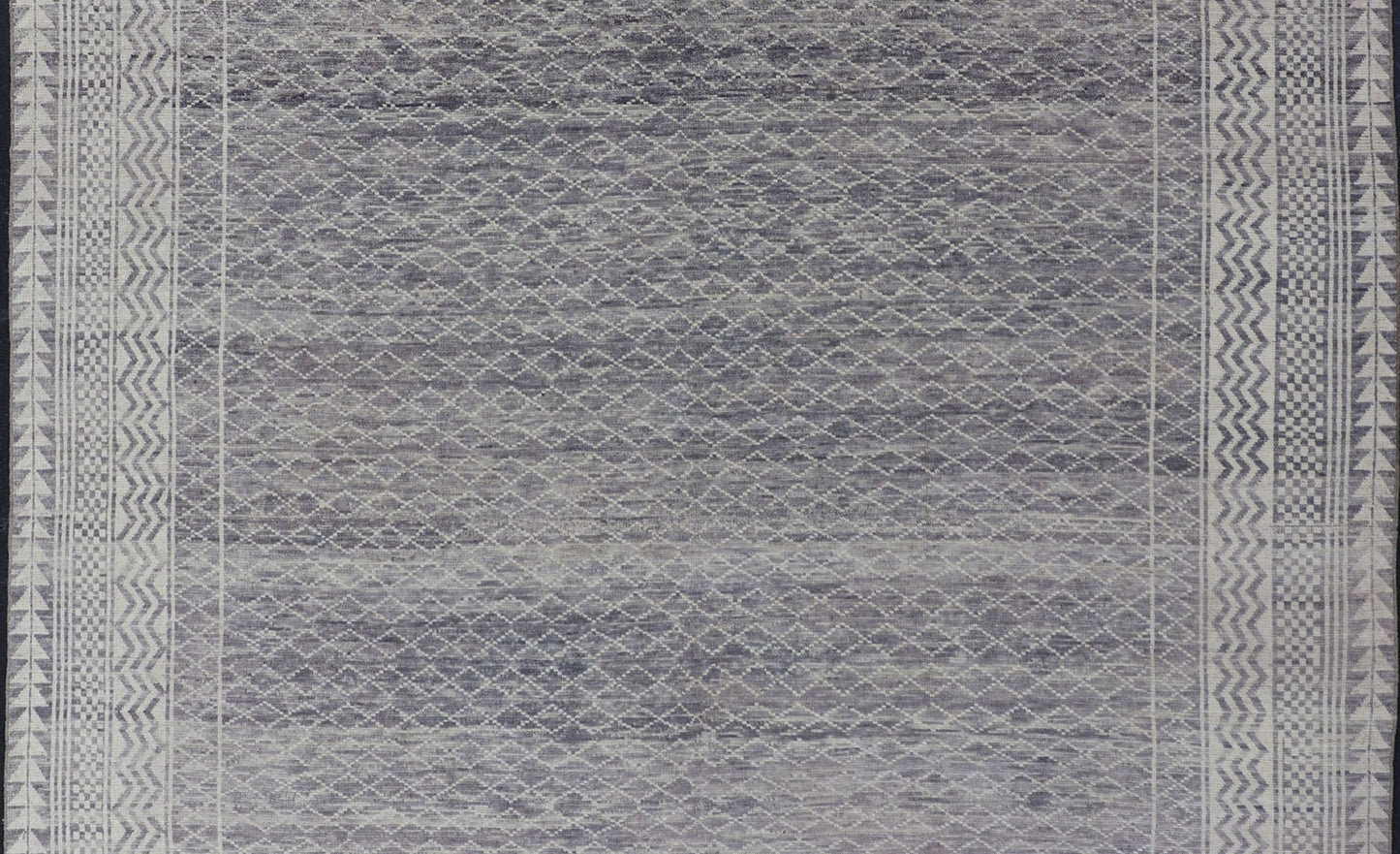 Measures: 10'1 x 12'0 Modern Piled Rug with All - Over Design by Keivan Woven Arts in Gray and Cream. Keivan Woven Arts/ rug AFG - 39481, country of origin / type: Afghanistan, Modern. The subdued modern design of this piled rug makes it perfect fo... - Keivan Woven ArtsAFG - 39481 - 18305Rug