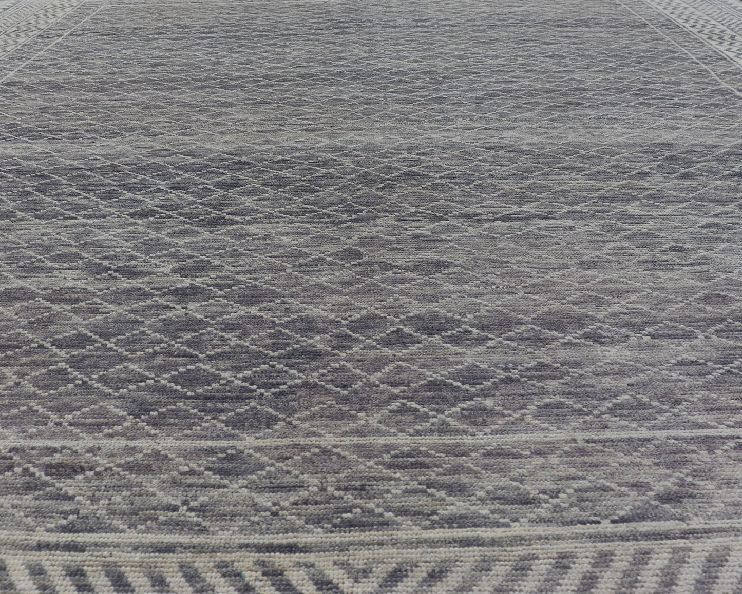 Measures: 10'1 x 12'0 Modern Piled Rug with All - Over Design by Keivan Woven Arts in Gray and Cream. Keivan Woven Arts/ rug AFG - 39481, country of origin / type: Afghanistan, Modern. The subdued modern design of this piled rug makes it perfect fo... - Keivan Woven ArtsAFG - 39481 - 18305Rug