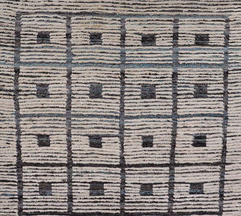 Modern Hand - Knotted Afghani Runner in Wool with All - Over Geometric Cube Design This modern casual tribal rug has been hand - knotted. The rug features a modern all - over geometric cube design, rendered in blue, charcoal, brown and gray; making thi... - Keivan Woven ArtsAFG - 39515 - 19538Rug