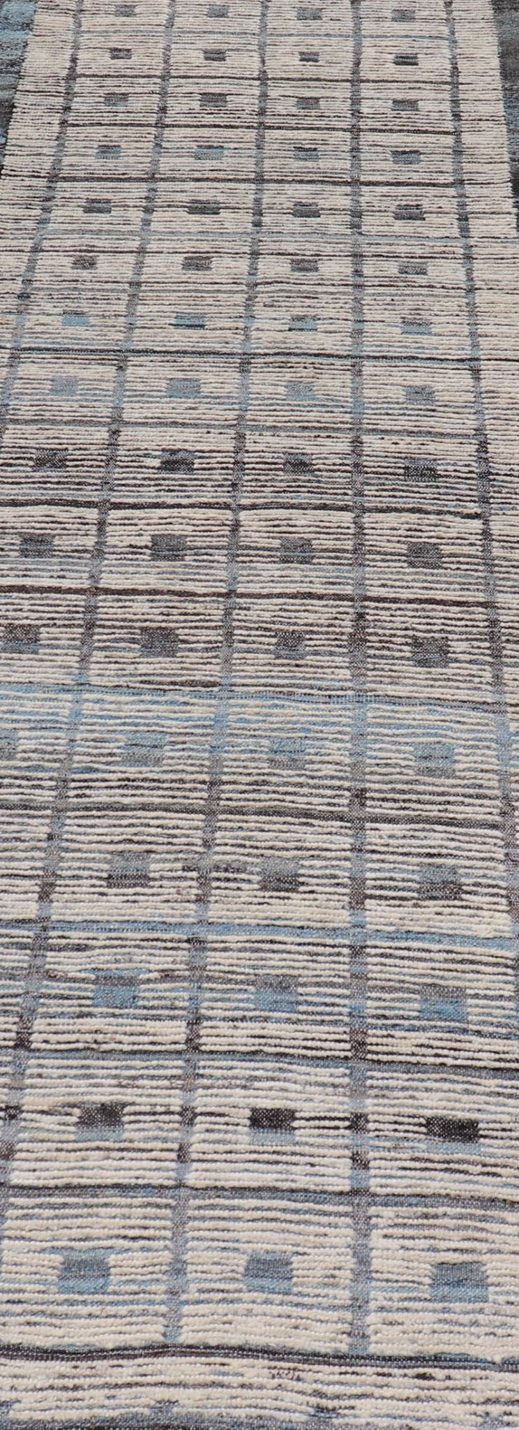 Modern Hand - Knotted Afghani Runner in Wool with All - Over Geometric Cube Design This modern casual tribal rug has been hand - knotted. The rug features a modern all - over geometric cube design, rendered in blue, charcoal, brown and gray; making thi... - Keivan Woven ArtsAFG - 39515 - 19538Rug