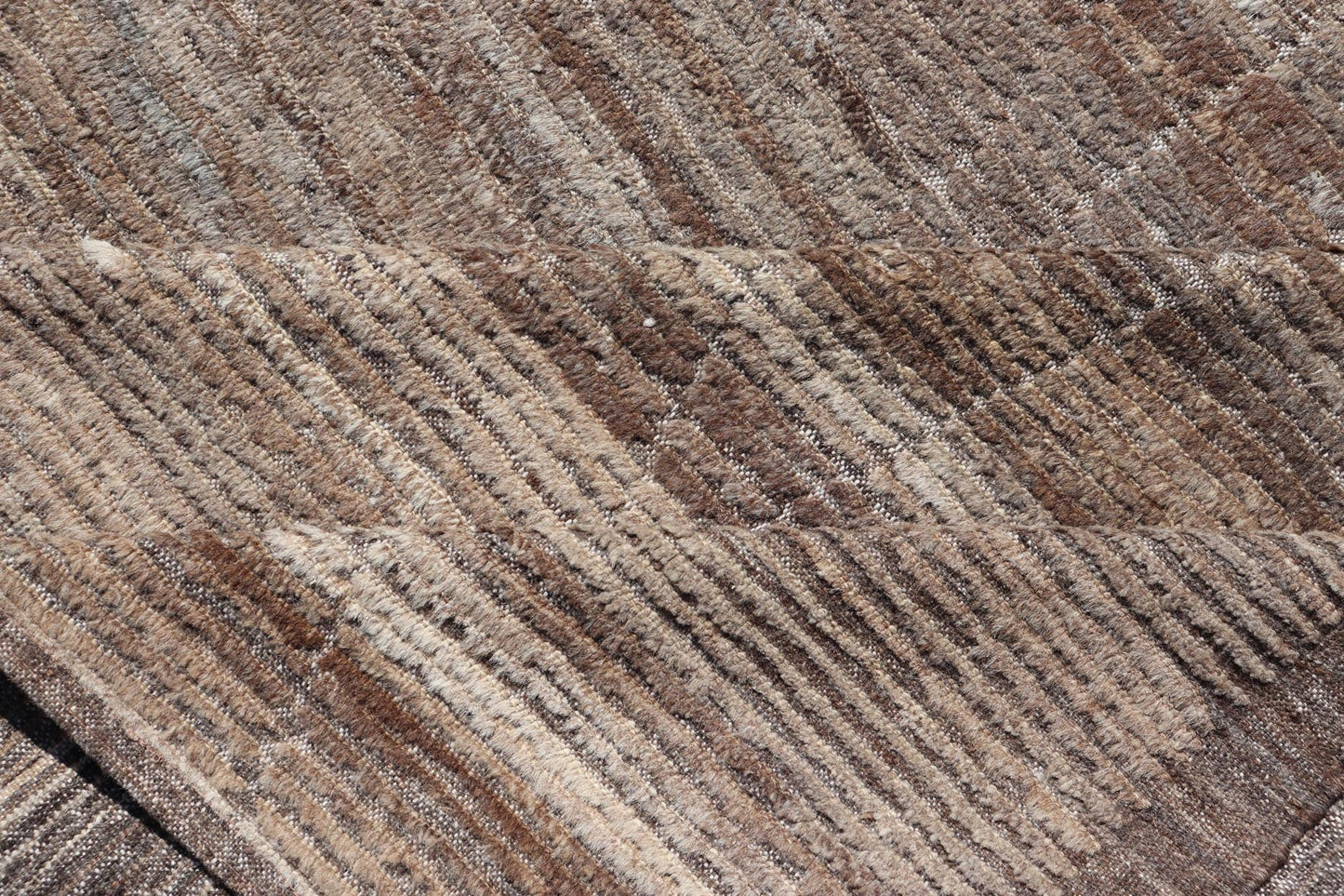 This modern casual tribal rug has been hand - knotted in wool. The rug features a modern sub - geometric diamond design, replete with various shades of the rug being rendered in grays and earthy tones. Measures: 9'2 x 12'6. Modern Moroccan Rug by Kei... - Keivan Woven ArtsAFG - 39738 - 19556Rug