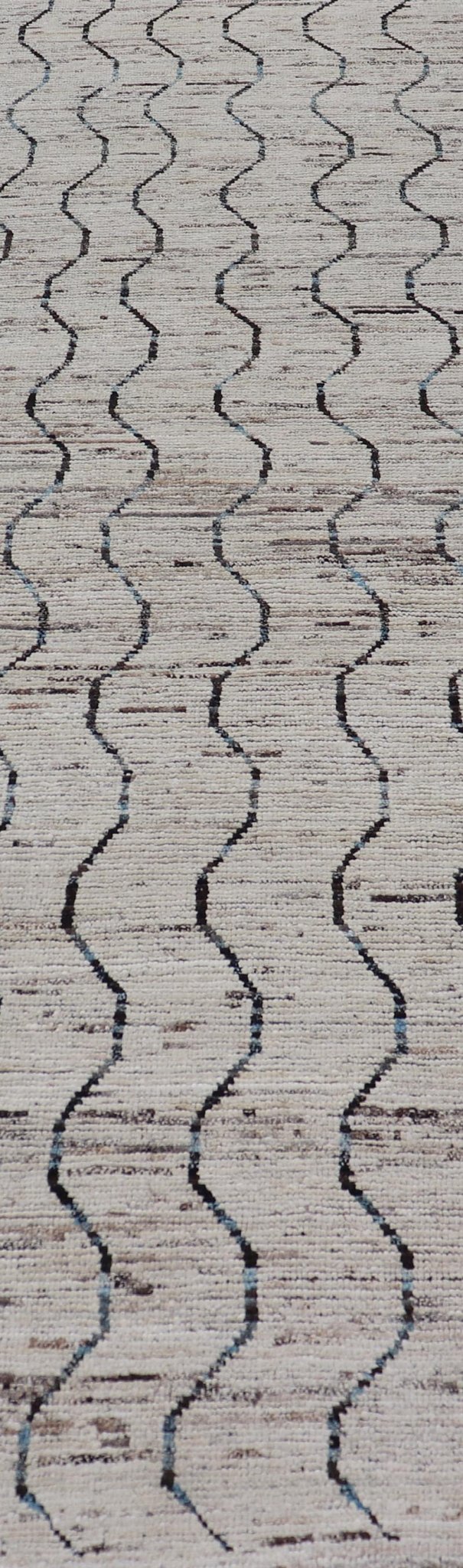 Modern Hand - Knotted Tribal Runner in Wool with Sub - Geometric Modern Design This modern casual tribal runner has been hand - knotted. The rug features a modern sub - geometric modern design, rendered in blue and neutral tones, making this rug a supe... - Keivan Woven ArtsAFG - 39810 - 18698Rug