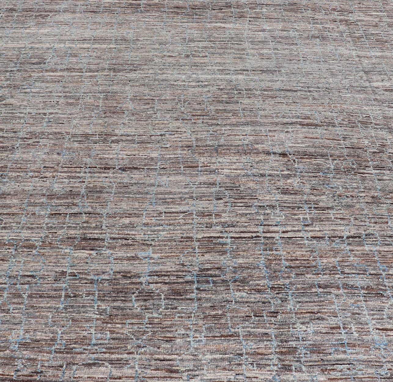 Modern Hand - Knotted Tribal Rug in Wool with All - Over Sub - Geometric Design This modern casual tribal rug has been hand - knotted in wool. The rug features an all - over modern sub - geometric design, rendered in blue, gray and earthy tones; making thi... - Keivan Woven ArtsAFG - 39910 - 19586Rug