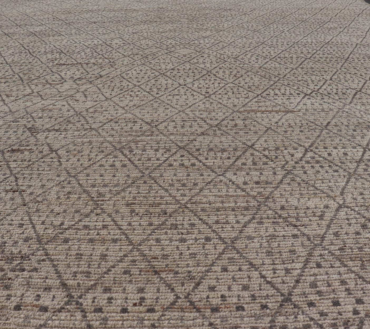 Modern Moroccan Rug in Wool with All - Over Diamond Design by Keivan Woven Arts This modern casual tribal rug has been hand - knotted in wool. The rug features a modern sub - geometric diamond design, replete with various motifs within each diamond.... - Keivan Woven ArtsAFG - 39921 - 19778Rug
