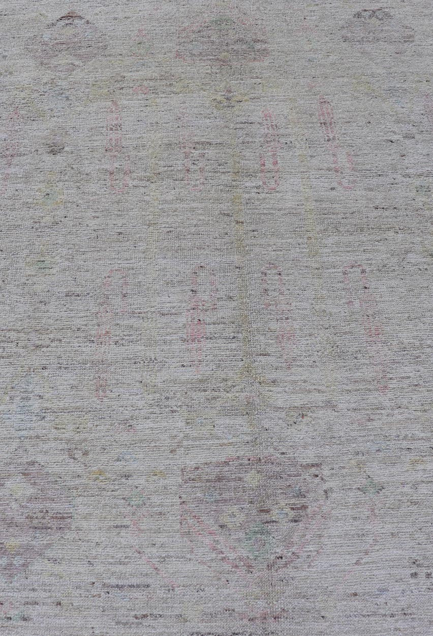 Modern Hand - Knotted Muted Tribal Rug in Wool with Sub - Geometric Design This modern casual muted tribal rug has been hand - knotted. The rug features a modern sub - geometric design, rendered in multicolor, making this rug a superb fit for a variety... - Keivan Woven ArtsAFG - 39992 - 19394Rug