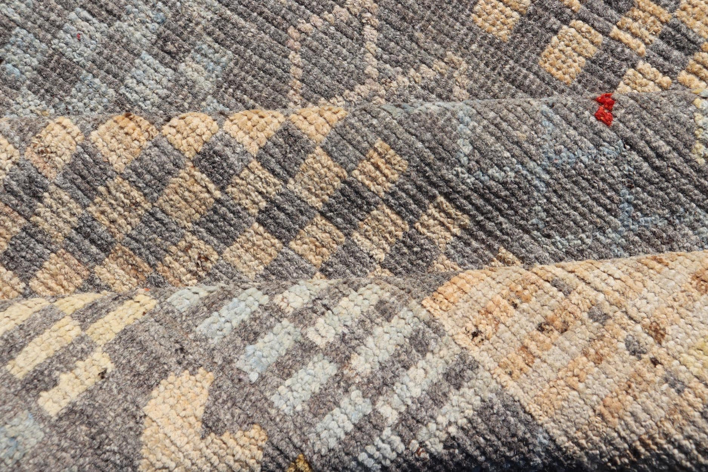 Modern Hand - Knotted Tribal Rug in Wool with Sub - Geometric Design in Multicolor This modern casual tribal rug has been hand - knotted. The rug features a modern all - over sub - geometric design, replete with various motifs in multicolor, making this r... - Keivan Woven ArtsAFG - 39996 - 19400Rug