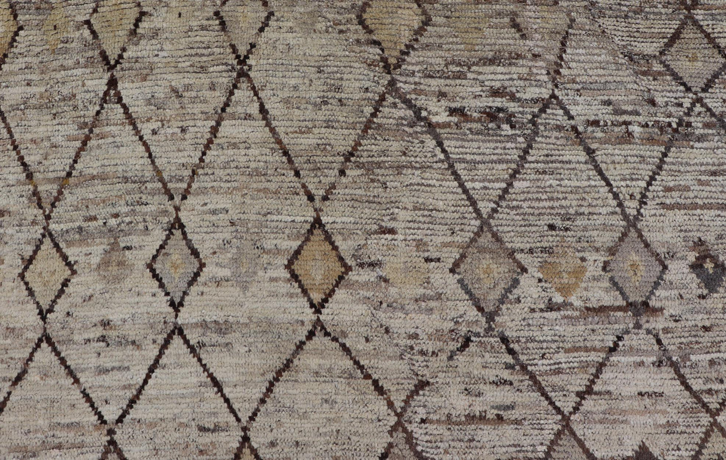 Modern Hand - Knotted Rug in Wool with Sub - Geometric Interlocked Diamond Design This modern casual tribal rug has been hand - knotted. The rug features a modern sub - geometric all - over diamond design, rendered in multicolor, making this rug a superb ... - Keivan Woven ArtsAFG - 40829 - 19424Rug