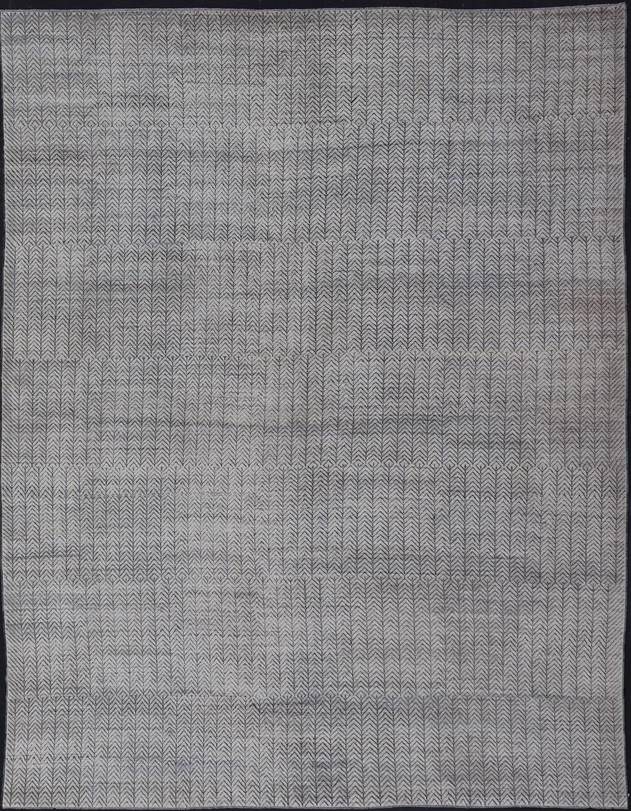 Large Modern Rug in White and Denim Blue for Palace Size Modern Interiors. Very Large Modern Rug in White and Denim Blue for Palace Size Modern Interiors, Keivan Woven Arts/ rug AFG - 41473, country of origin / type: Afghanistan / Modern Casual, c... - Keivan Woven ArtsAFG - 41473 - 19472Rug